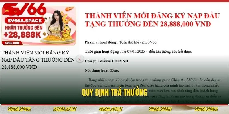 Quy định trả thưởng