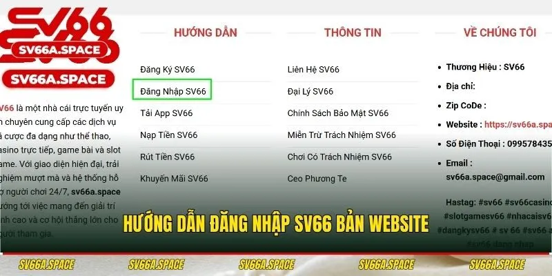 Quy trình đăng nhập SV66 chuẩn trên website